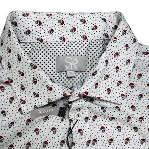 SR Size XL Skull Santa Long Sleeve Shirt Men Biker Christmas Punk Grunge Holiday